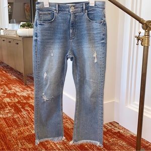 Loft High Waist Flare Crop Jeans Slim Pocket-Size 31P-PreOwned
